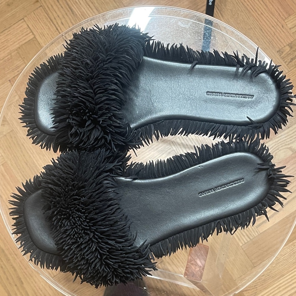 Alexander Wang Black suede Slide Sandals sz39/9 - Picture 7 of 8